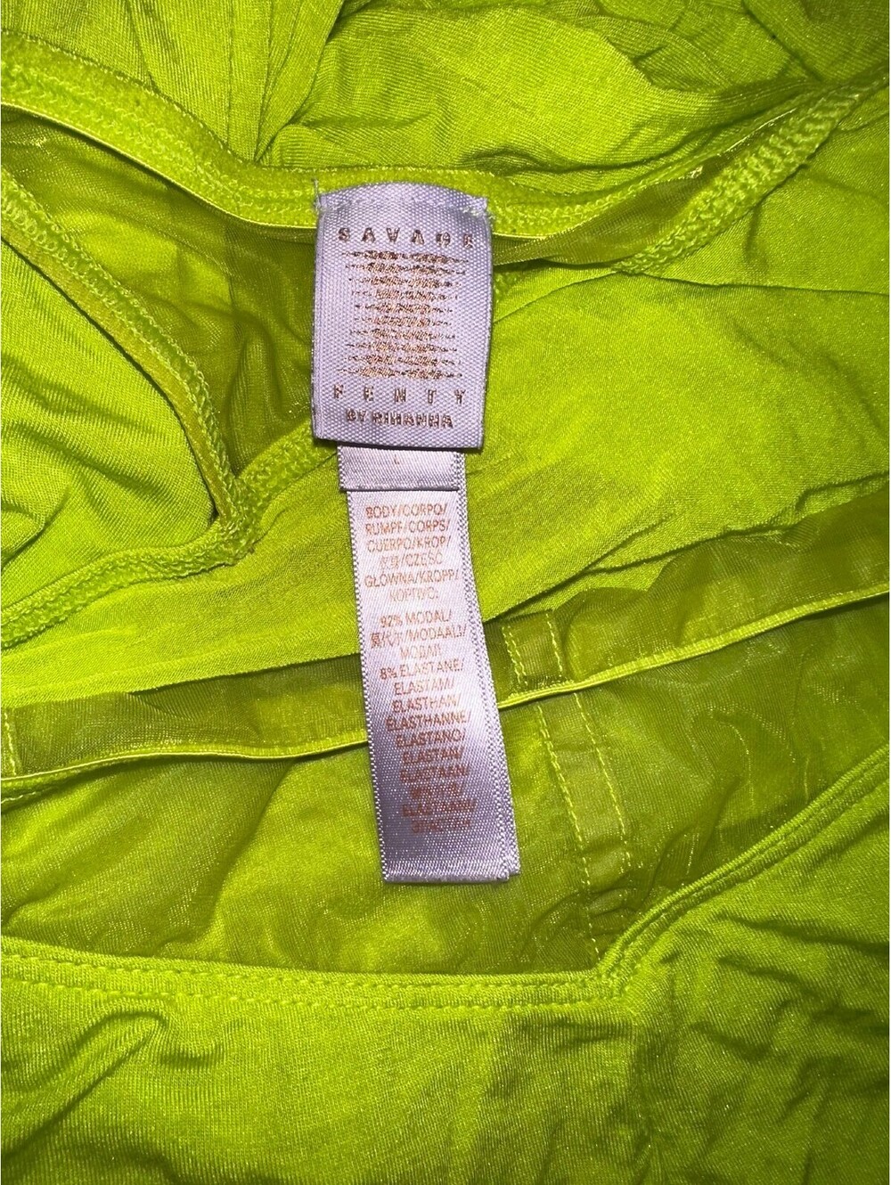 Savage X Fenty Yellow Mesh Accent Two-Piece Lounge Set L - Picture 5 of 14